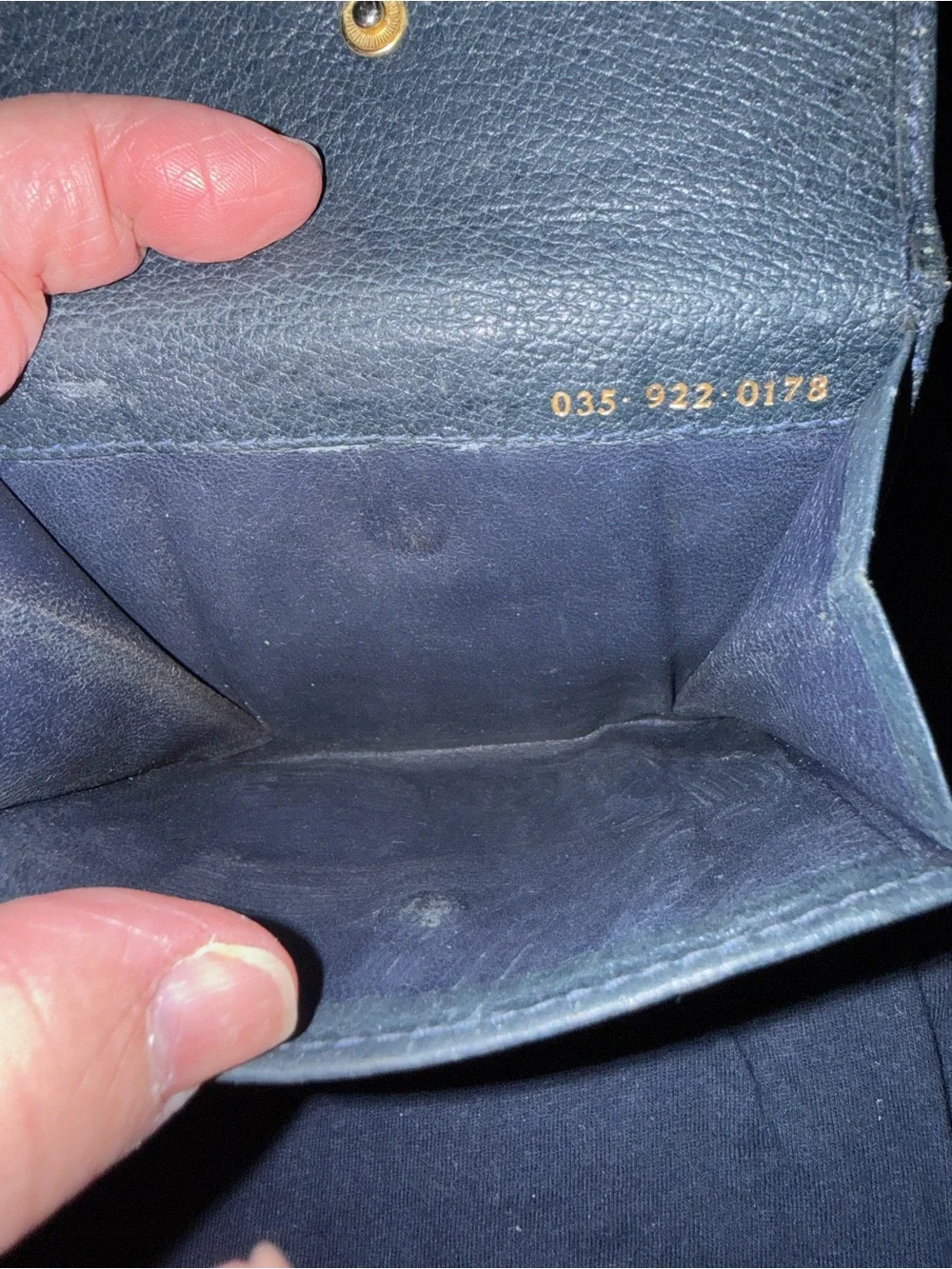 Gucci Dark Blue Leather compact Wallet